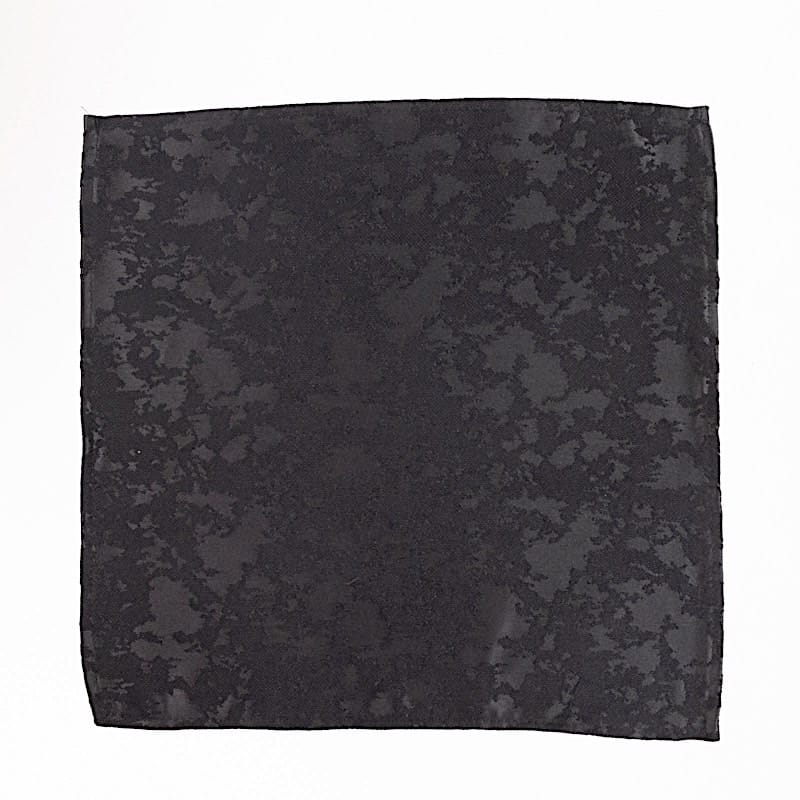 5 Pack 17" x 17" Jacquard Cloth Napkins Abstract Watercolor Pattern NAP_JAC02_OSC_BLK