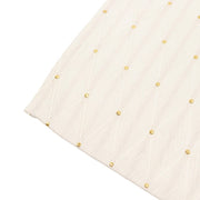 5 Pack 17" x 17" Jacquard Cloth Napkins Diamond Trellis with Gold Accent Dots