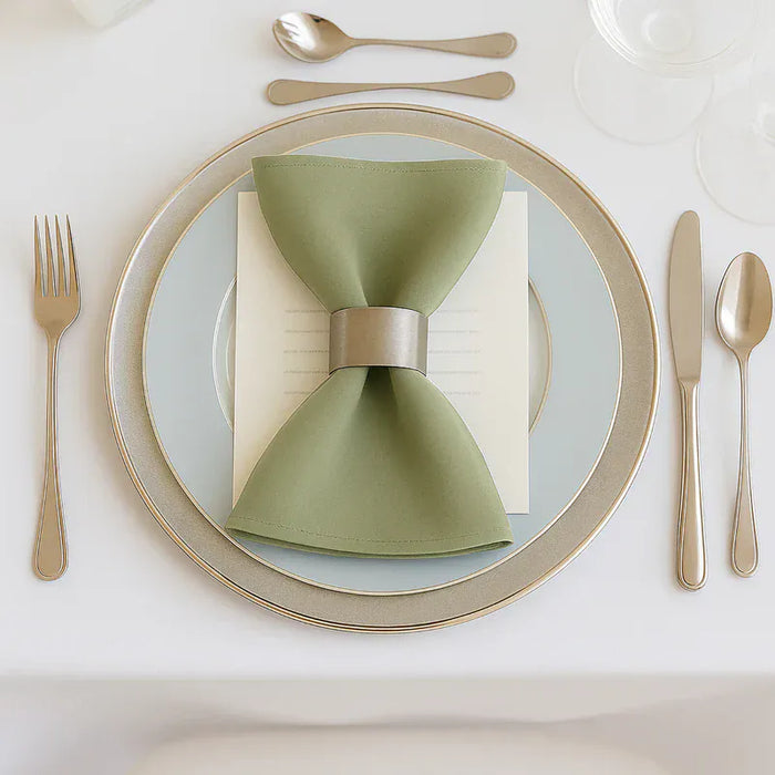 5 Pack 20" x 20" Scuba Wrinkle-Free Reusable Cloth Napkins