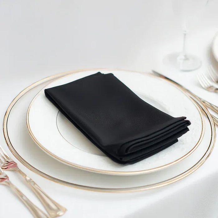 5 Pack 20" x 20" Scuba Wrinkle-Free Reusable Cloth Napkins