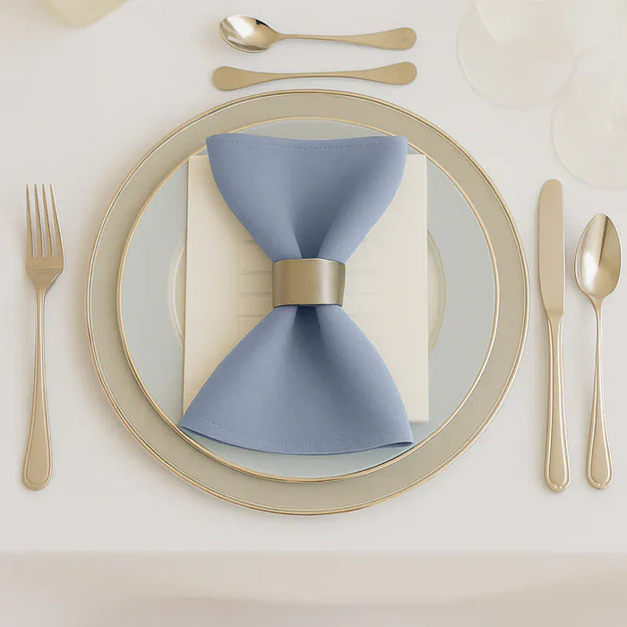 5 Pack 20" x 20" Scuba Wrinkle-Free Reusable Cloth Napkins