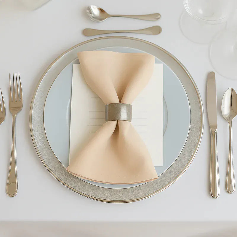 5 Pack 20" x 20" Scuba Wrinkle-Free Reusable Cloth Napkins