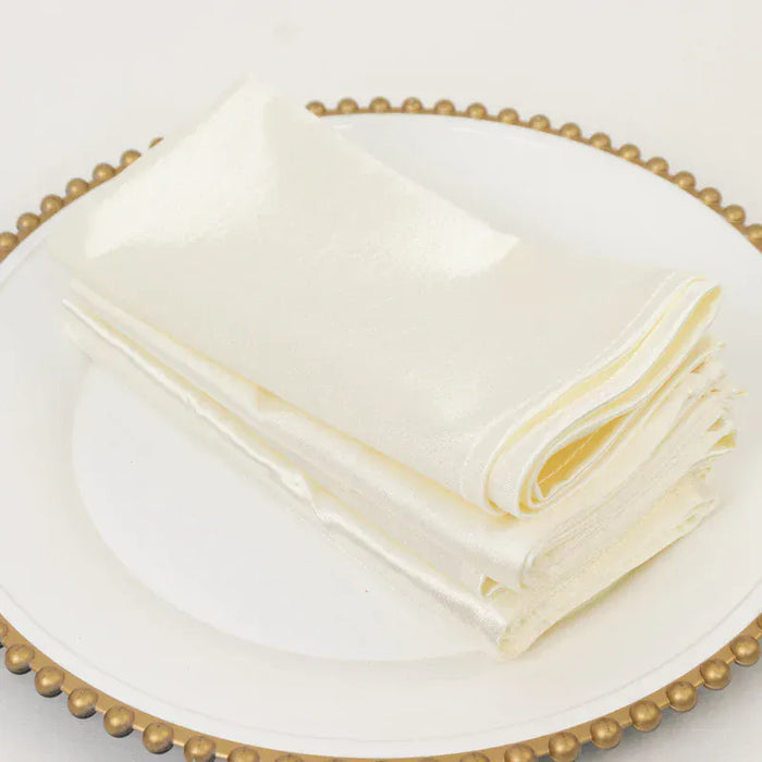 5 Pack 20" x 20" Shimmer Scuba Wrinkle-Free Reusable Lustrous Cloth Napkins