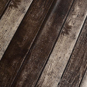 5 pack 52" x 108" Rectangular Disposable Plastic Tablecloth with Rustic Wooden Print - Charcoal Gray TAB_PVC_WOD01_108_GREY_PK