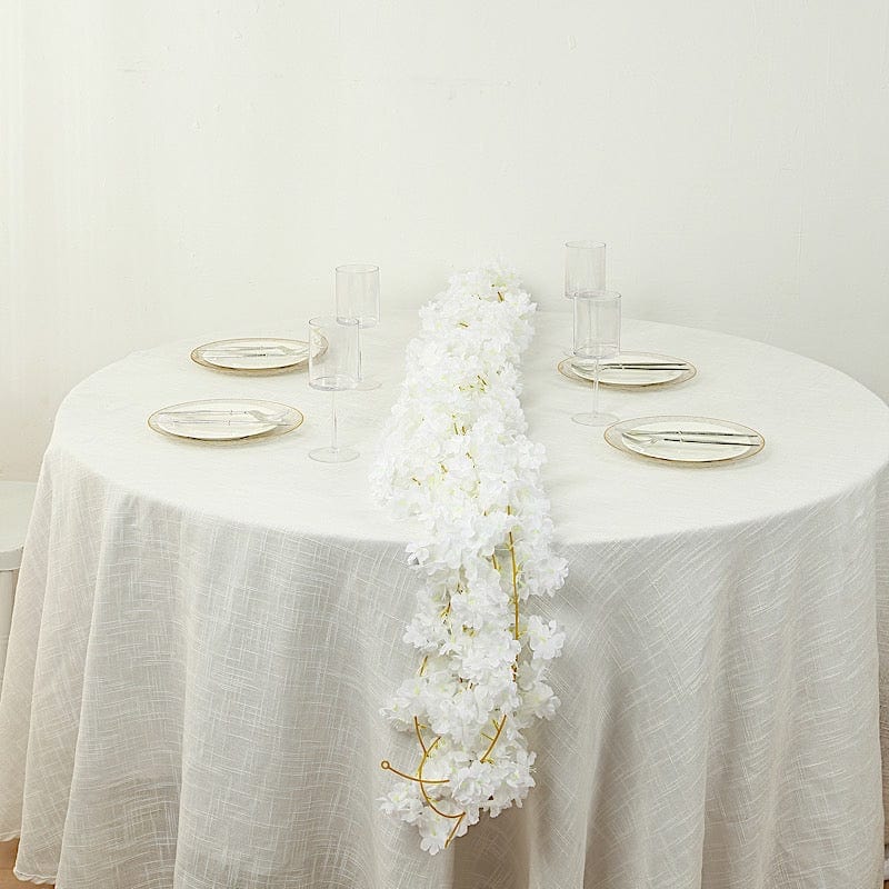 5 Pack 6 ft Artificial Cherry Blossom Flowers Garland