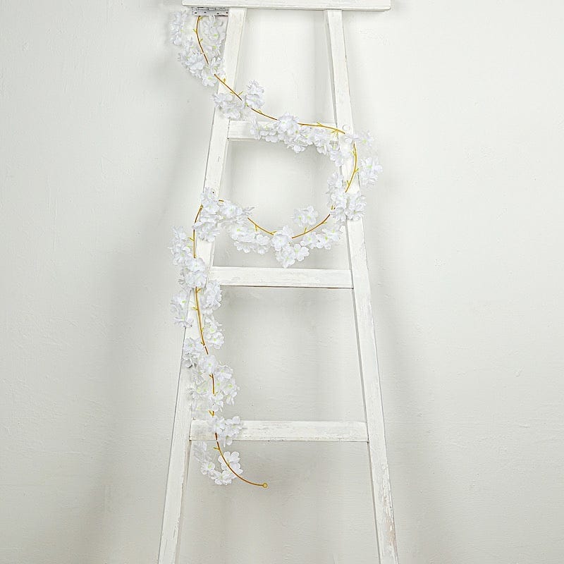 5 Pack 6 ft Artificial Cherry Blossom Flowers Garland