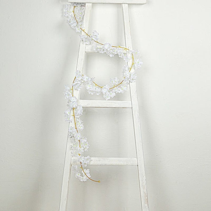 5 Pack 6 ft Artificial Cherry Blossom Flowers Garland