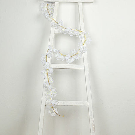 5 Pack 6 ft Artificial Cherry Blossom Flowers Garland