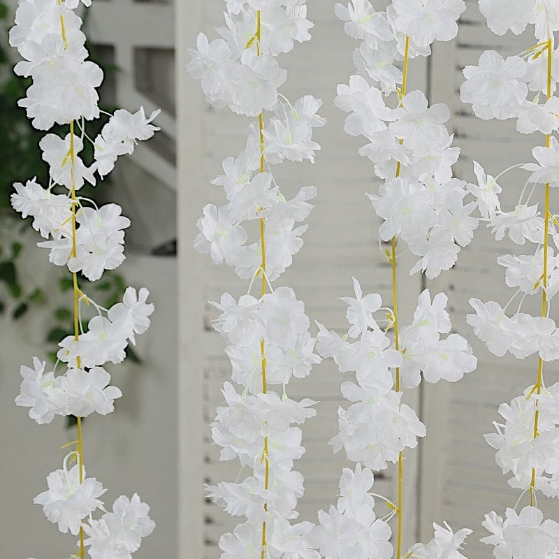 5 Pack 6 ft Artificial Cherry Blossom Flowers Garland