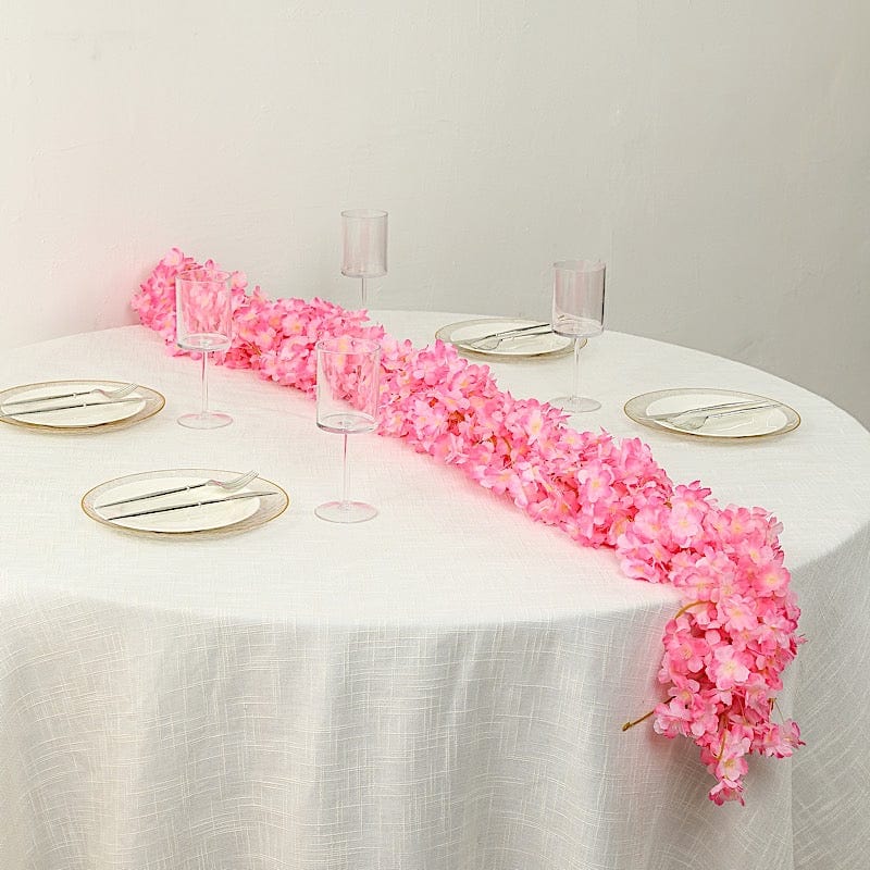 5 Pack 6 ft Artificial Cherry Blossom Flowers Garland