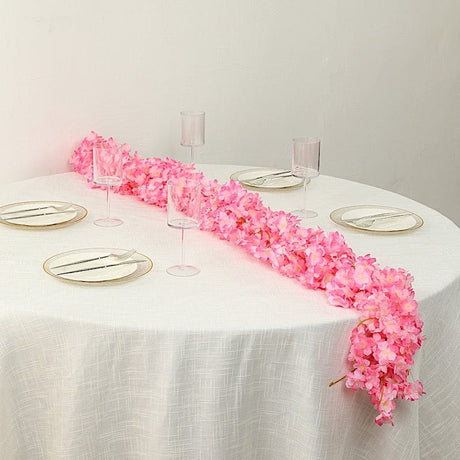 5 Pack 6 ft Artificial Cherry Blossom Flowers Garland