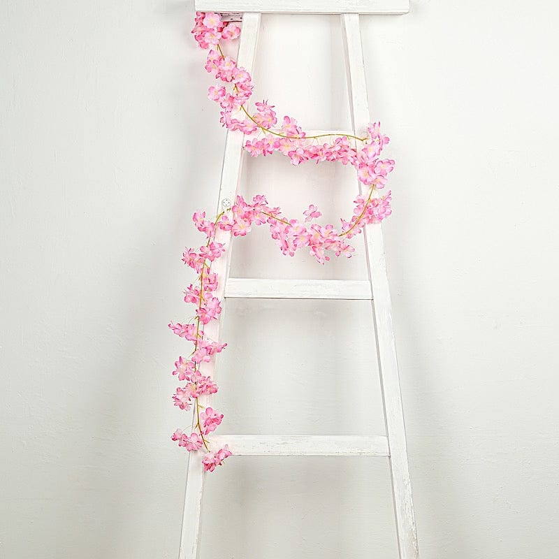 5 Pack 6 ft Artificial Cherry Blossom Flowers Garland