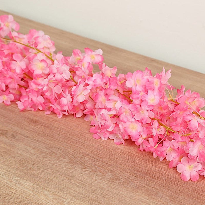 5 Pack 6 ft Artificial Cherry Blossom Flowers Garland