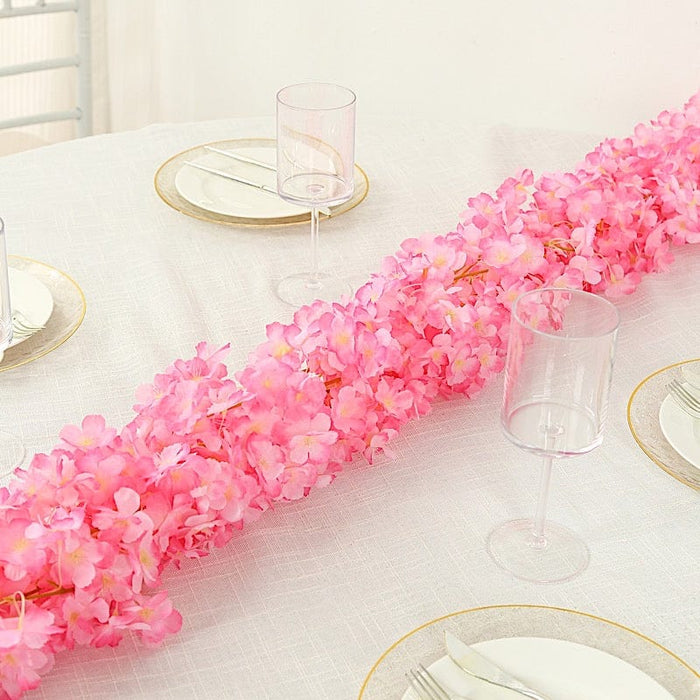 5 Pack 6 ft Artificial Cherry Blossom Flowers Garland