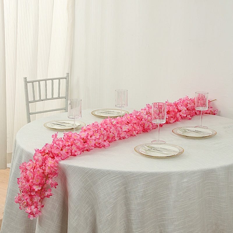 5 Pack 6 ft Artificial Cherry Blossom Flowers Garland