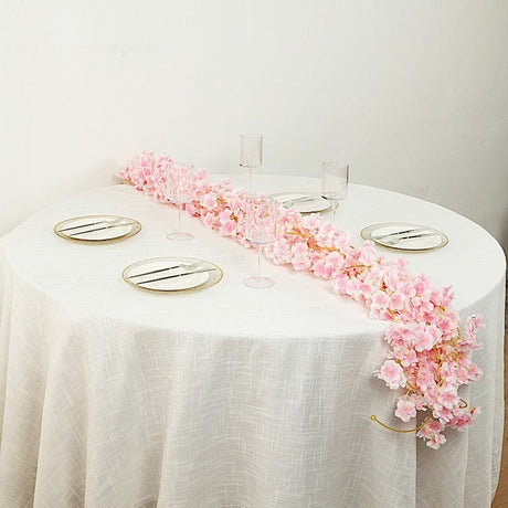 5 Pack 6 ft Artificial Cherry Blossom Flowers Garland