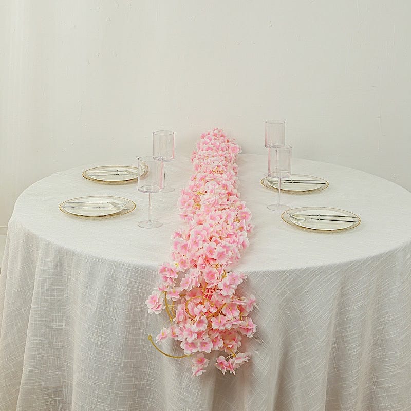 5 Pack 6 ft Artificial Cherry Blossom Flowers Garland