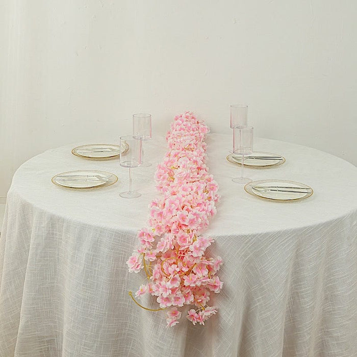 5 Pack 6 ft Artificial Cherry Blossom Flowers Garland