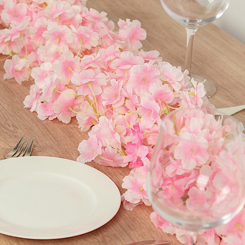 5 Pack 6 ft Artificial Cherry Blossom Flowers Garland