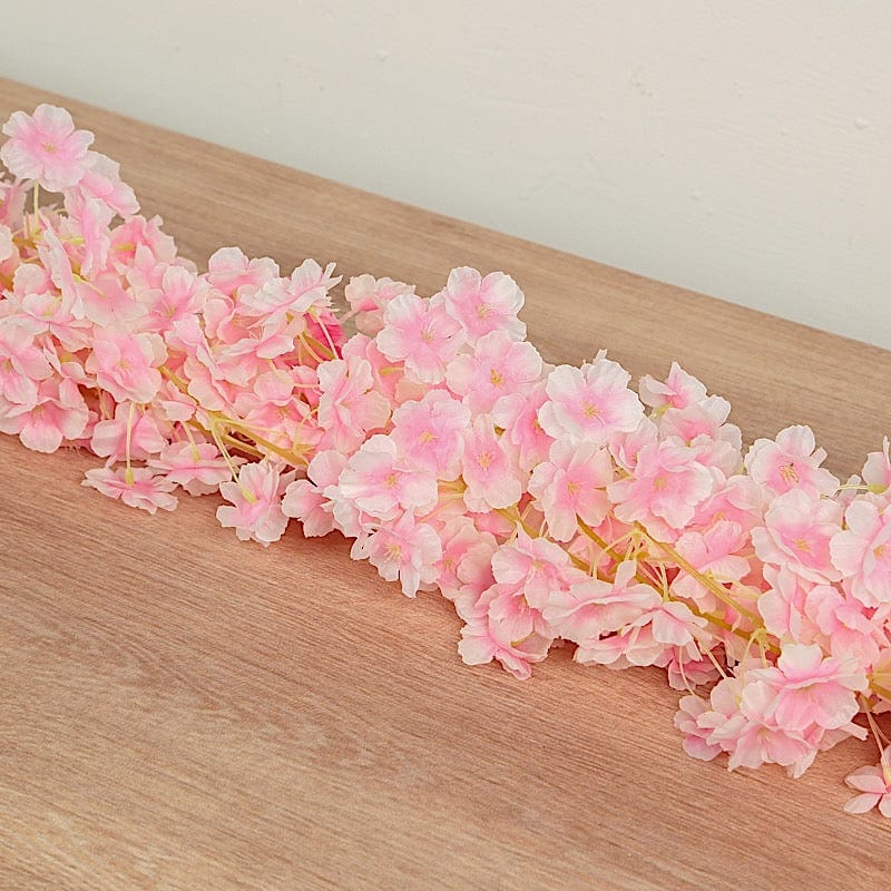 5 Pack 6 ft Artificial Cherry Blossom Flowers Garland
