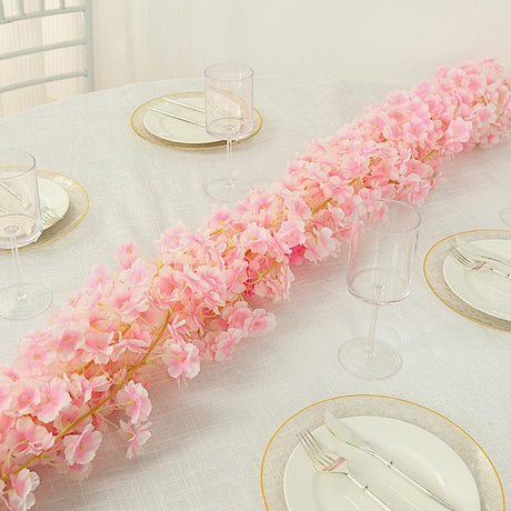 5 Pack 6 ft Artificial Cherry Blossom Flowers Garland