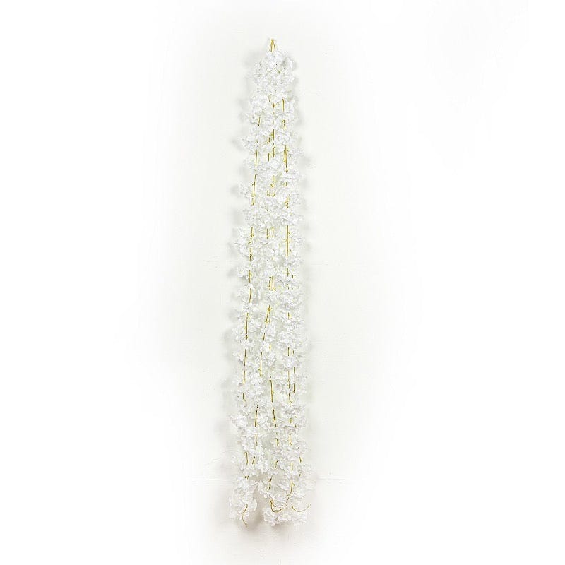 5 Pack 6 ft Artificial Cherry Blossom Flowers Garland ARTI_GLND_CHR01_WHT