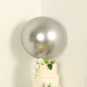 5 Pack Biodegradable Balloons - Metallic Chrome