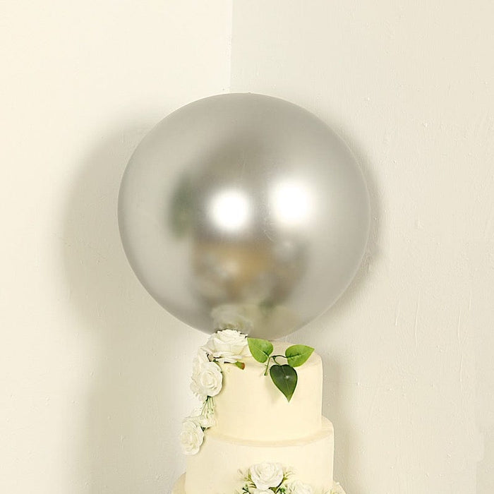 5 Pack Biodegradable Balloons - Metallic Chrome