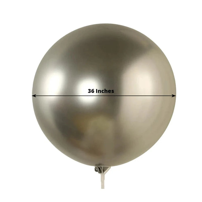 5 Pack Biodegradable Balloons - Metallic Chrome
