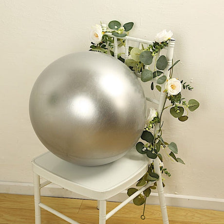 5 Pack Biodegradable Balloons - Metallic Chrome