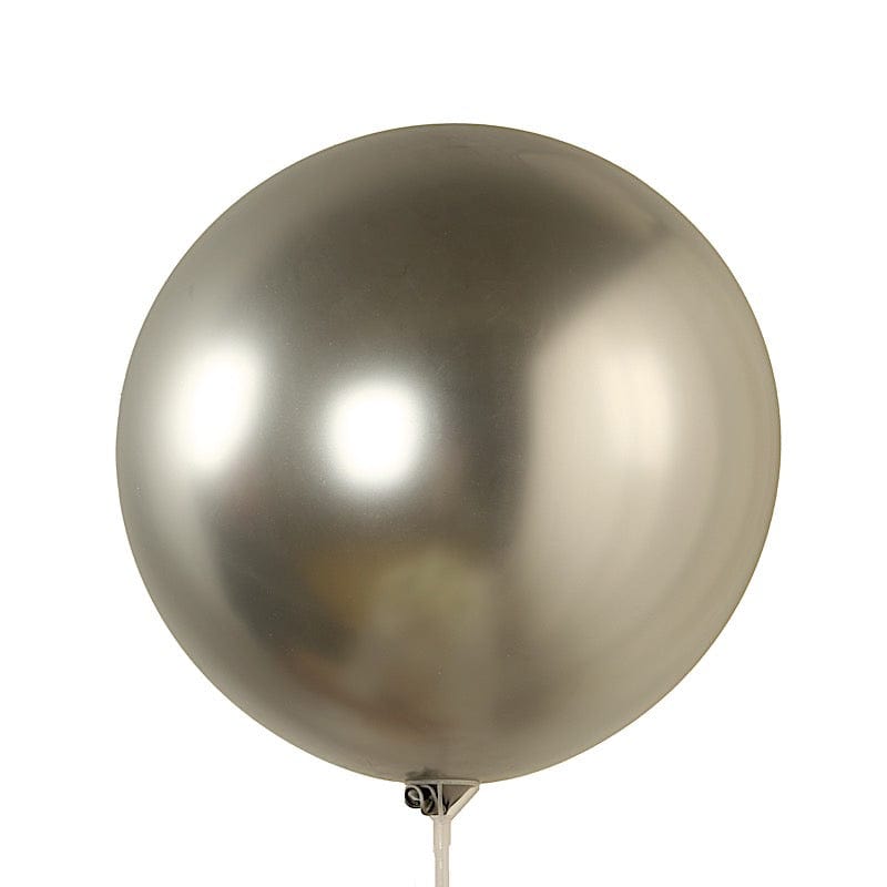 5 Pack Biodegradable Balloons - Metallic Chrome