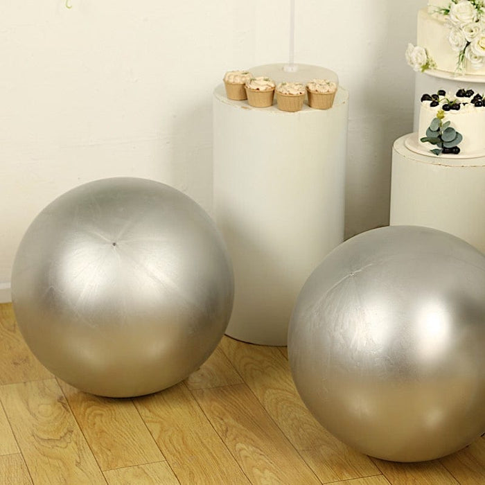 5 Pack Biodegradable Balloons - Metallic Chrome