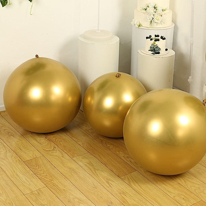 5 Pack Biodegradable Balloons - Metallic Chrome