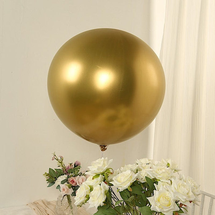 5 Pack Biodegradable Balloons - Metallic Chrome