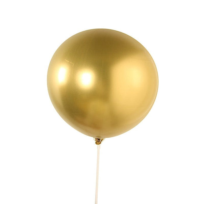 5 Pack Biodegradable Balloons - Metallic Chrome