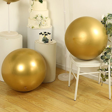 5 Pack Biodegradable Balloons - Metallic Chrome