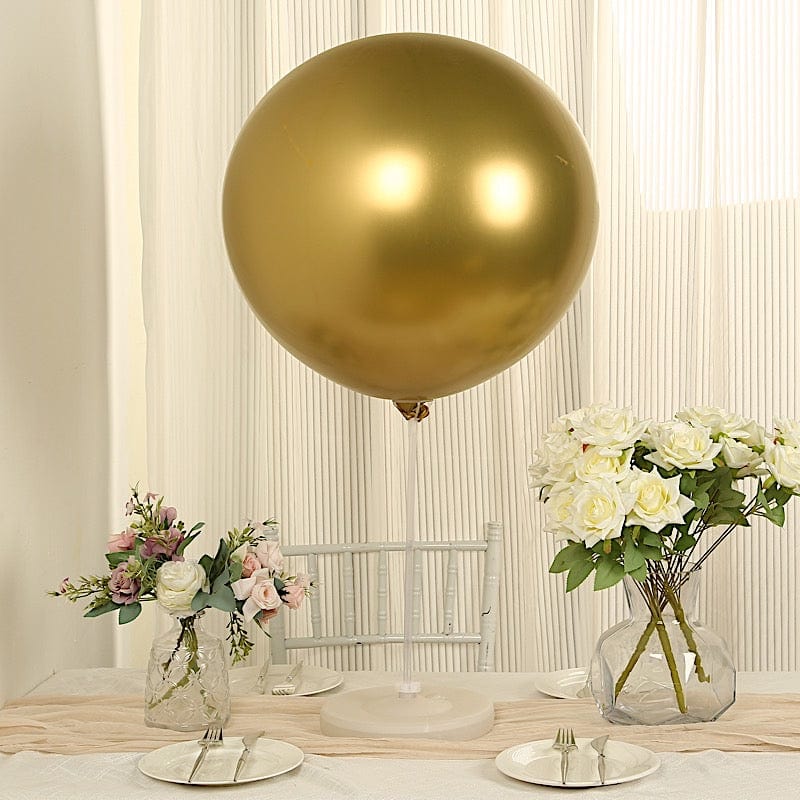 5 Pack Biodegradable Balloons - Metallic Chrome