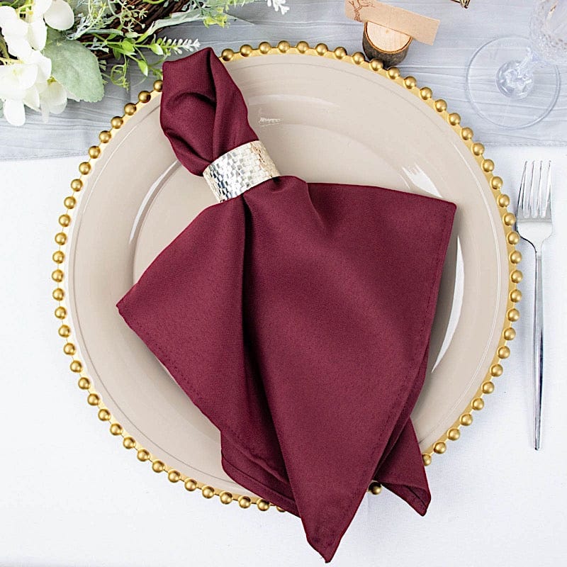 5 pcs 20" x 20"Premium Polyester Dinner Napkins