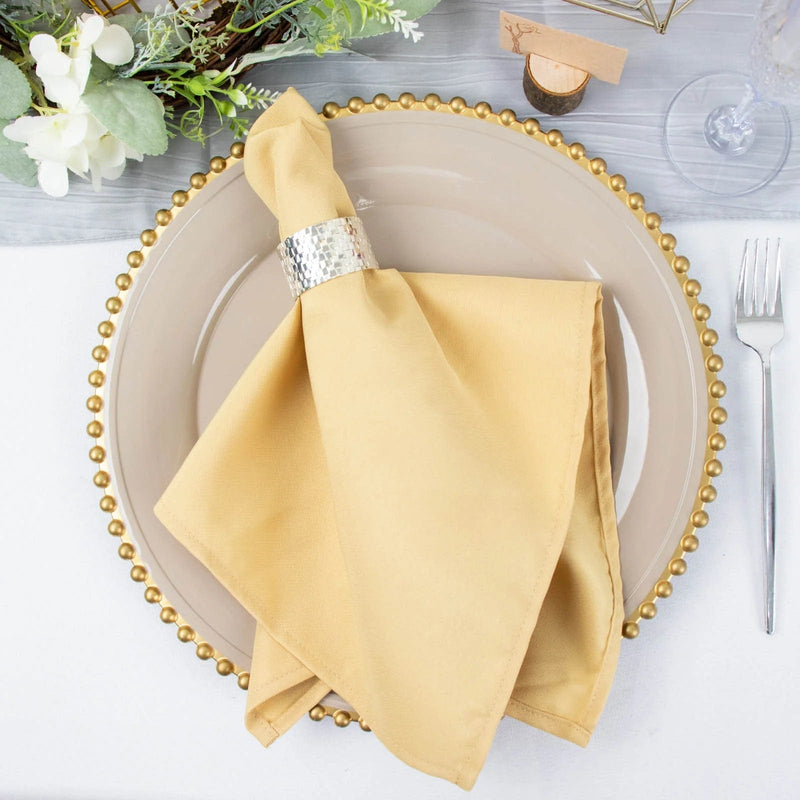 5 pcs 20" x 20"Premium Polyester Dinner Napkins
