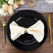 5 pcs 20" x 20"Premium Polyester Dinner Napkins NAP_PRM_IVR