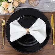 5 pcs 20" x 20"Premium Polyester Dinner Napkins NAP_PRM_WHT