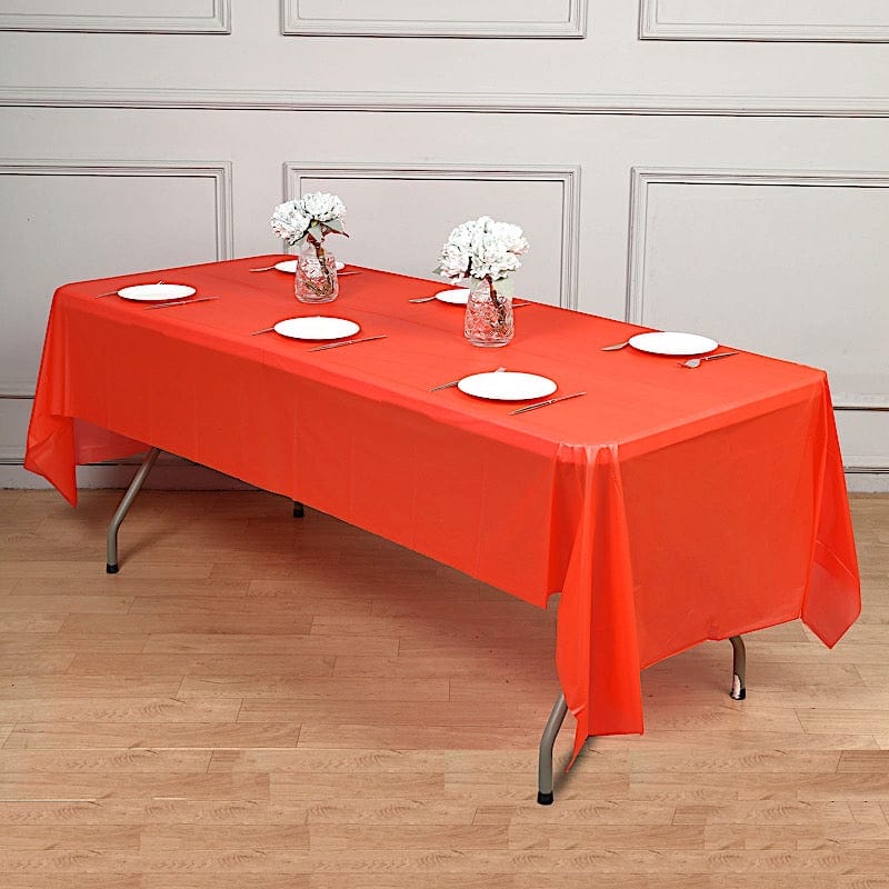 5 pcs 54x108" Disposable Plastic Table Covers Tablecloths