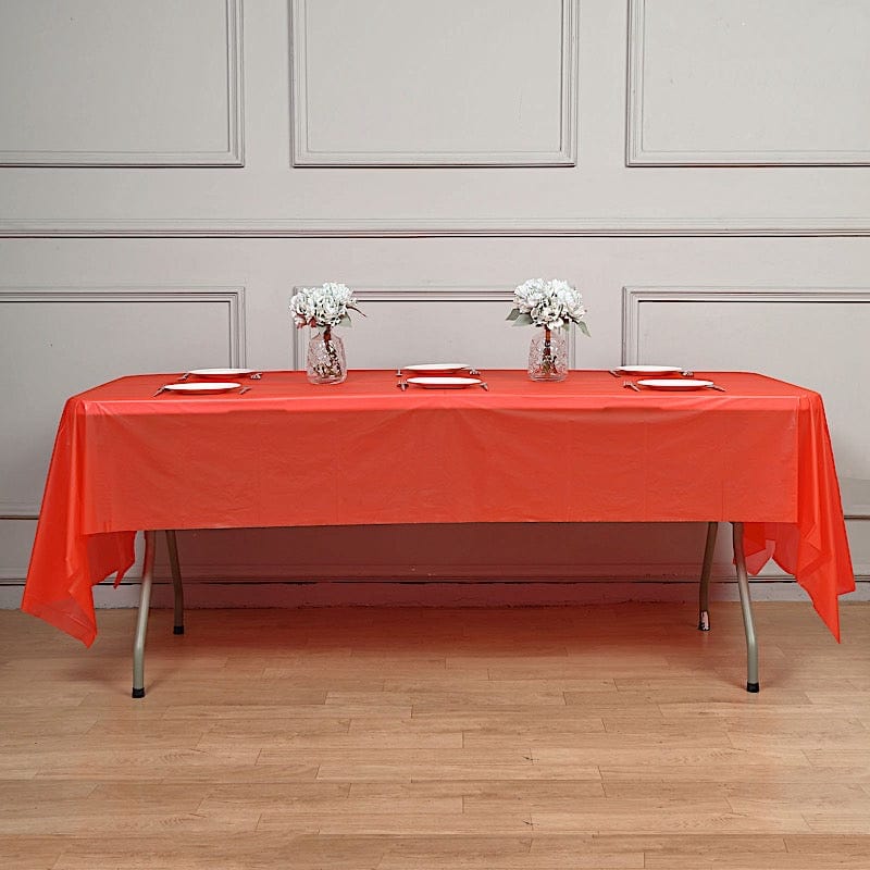 5 pcs 54x108" Disposable Plastic Table Covers Tablecloths