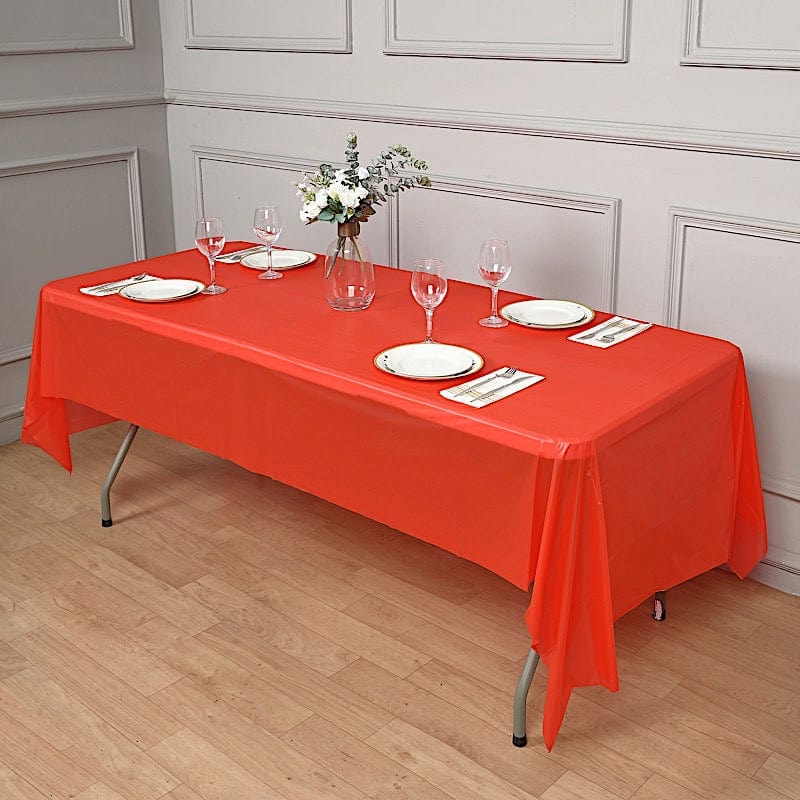 5 pcs 54x108" Disposable Plastic Table Covers Tablecloths