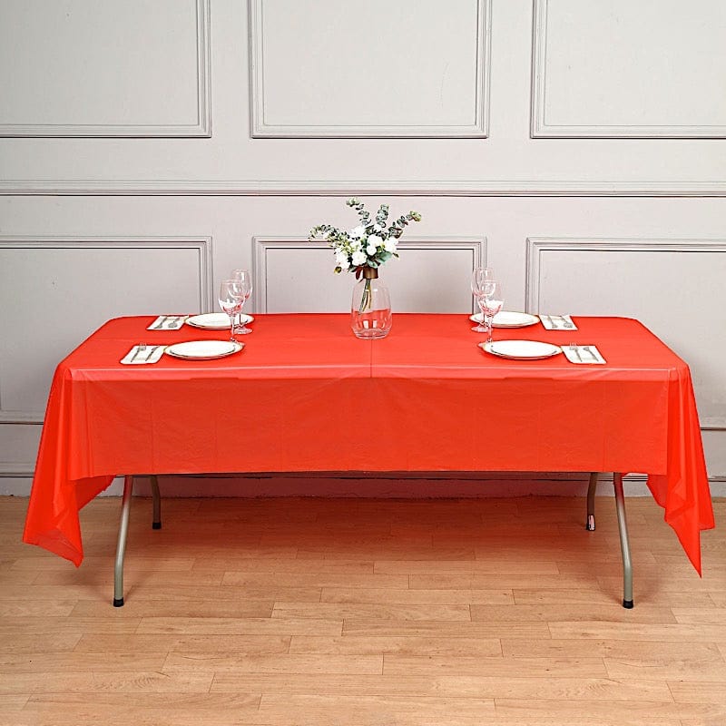 5 pcs 54x108" Disposable Plastic Table Covers Tablecloths