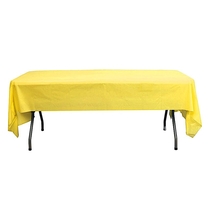 5 pcs 54x108" Disposable Plastic Table Covers Tablecloths