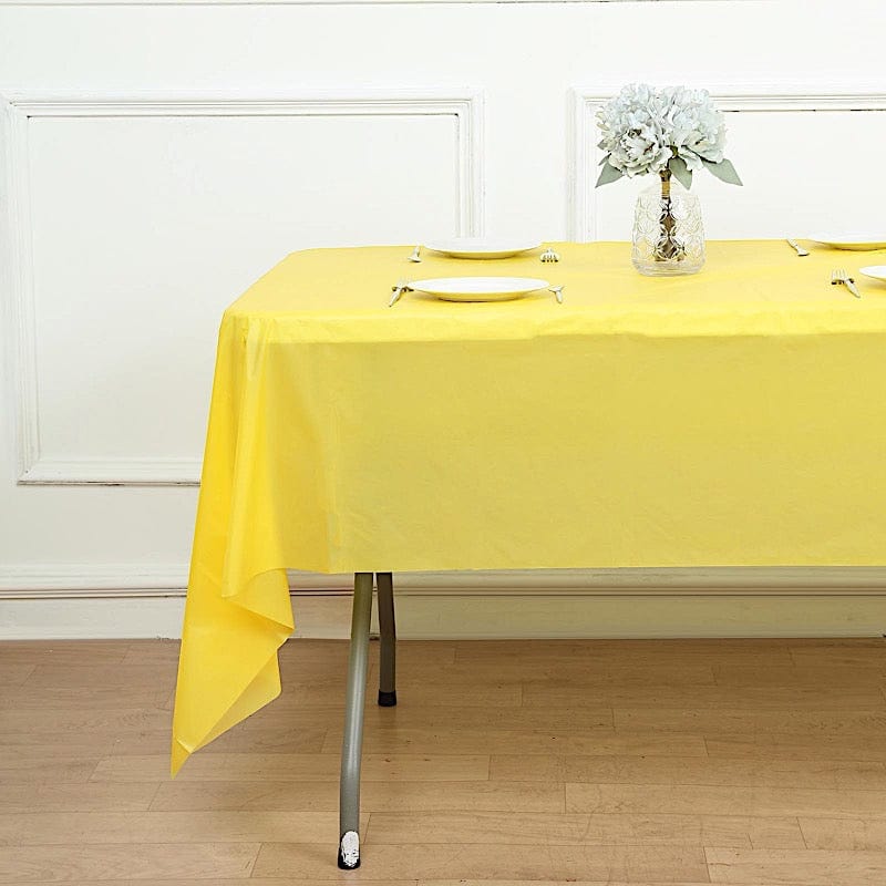 5 pcs 54x108" Disposable Plastic Table Covers Tablecloths