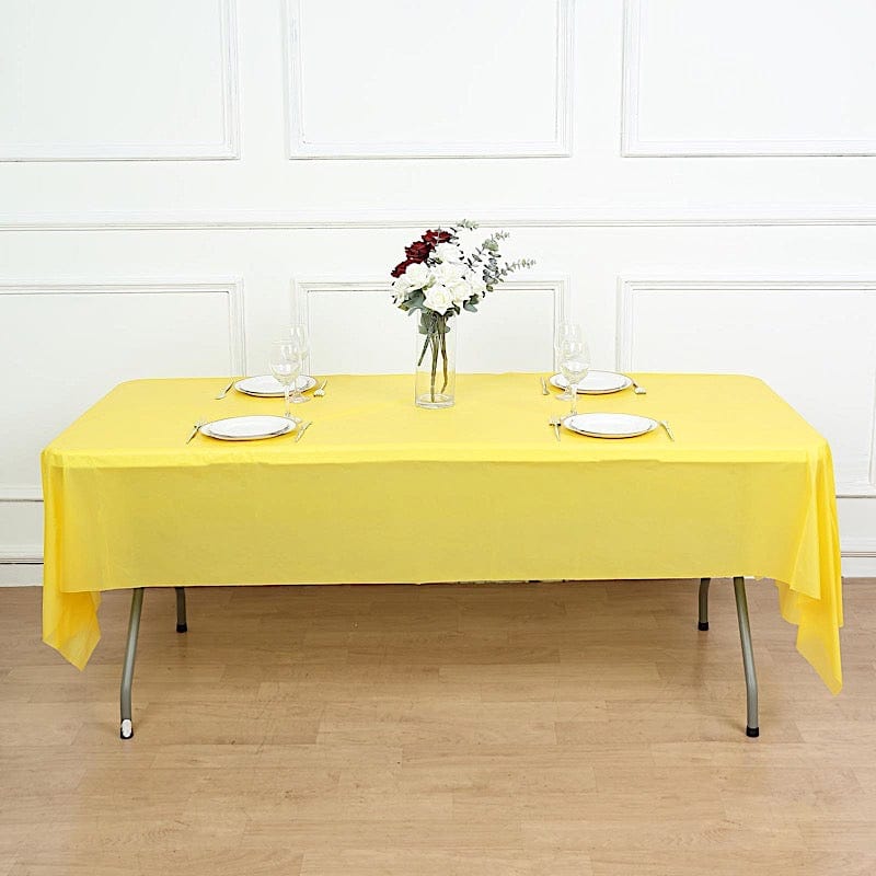 5 pcs 54x108" Disposable Plastic Table Covers Tablecloths