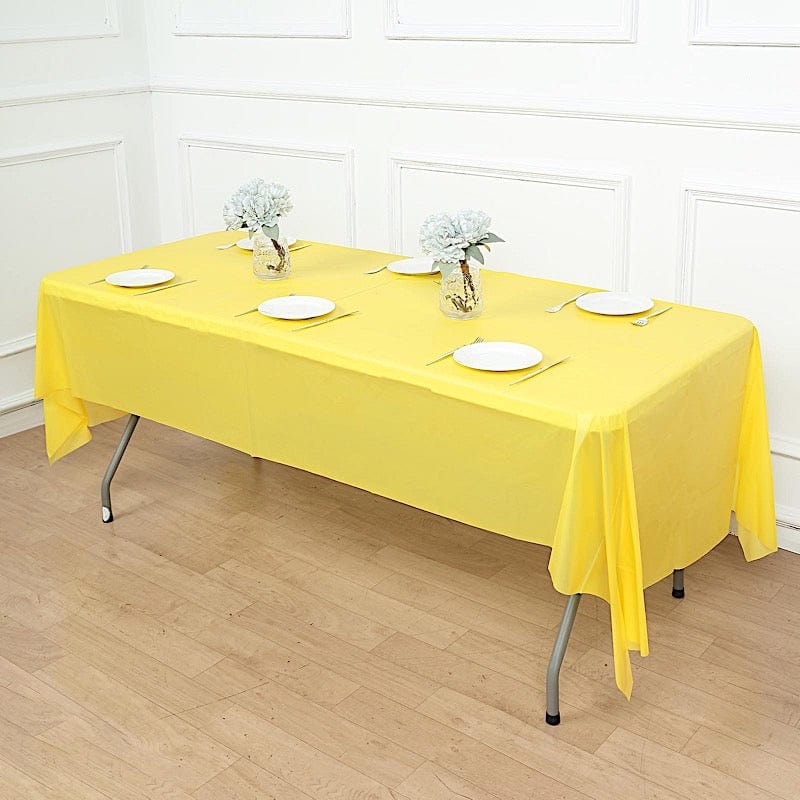 5 pcs 54x108" Disposable Plastic Table Covers Tablecloths