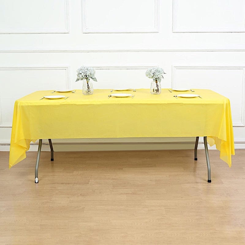 5 pcs 54x108" Disposable Plastic Table Covers Tablecloths